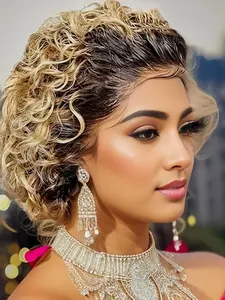 10 Inch Short Curly Wigs for Women, Kinky Curly Wigs, Gorgeous Fluffy Wigs, Wigs for Party, Daily Use