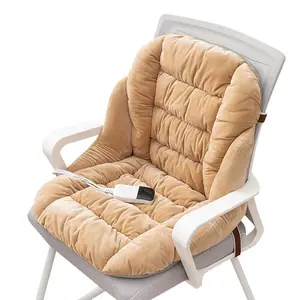 Plug-In Heated Seat & Backrest Cushion Set Thickened Detachable Washable Winter Warm Pad for Office Computer Chairs Students
