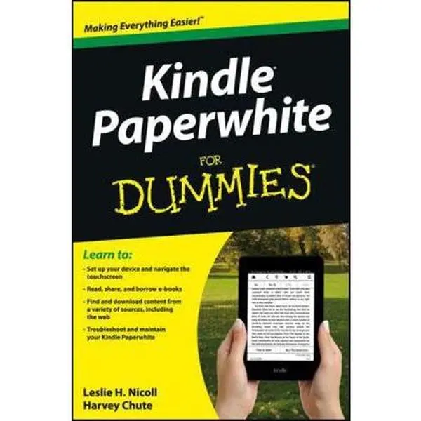 Used Kindle Paperwhite Learning Guide Paperback Book - English, by Leslie H. Nicoll, for learning amazon ebooks, create content with cool freebies
