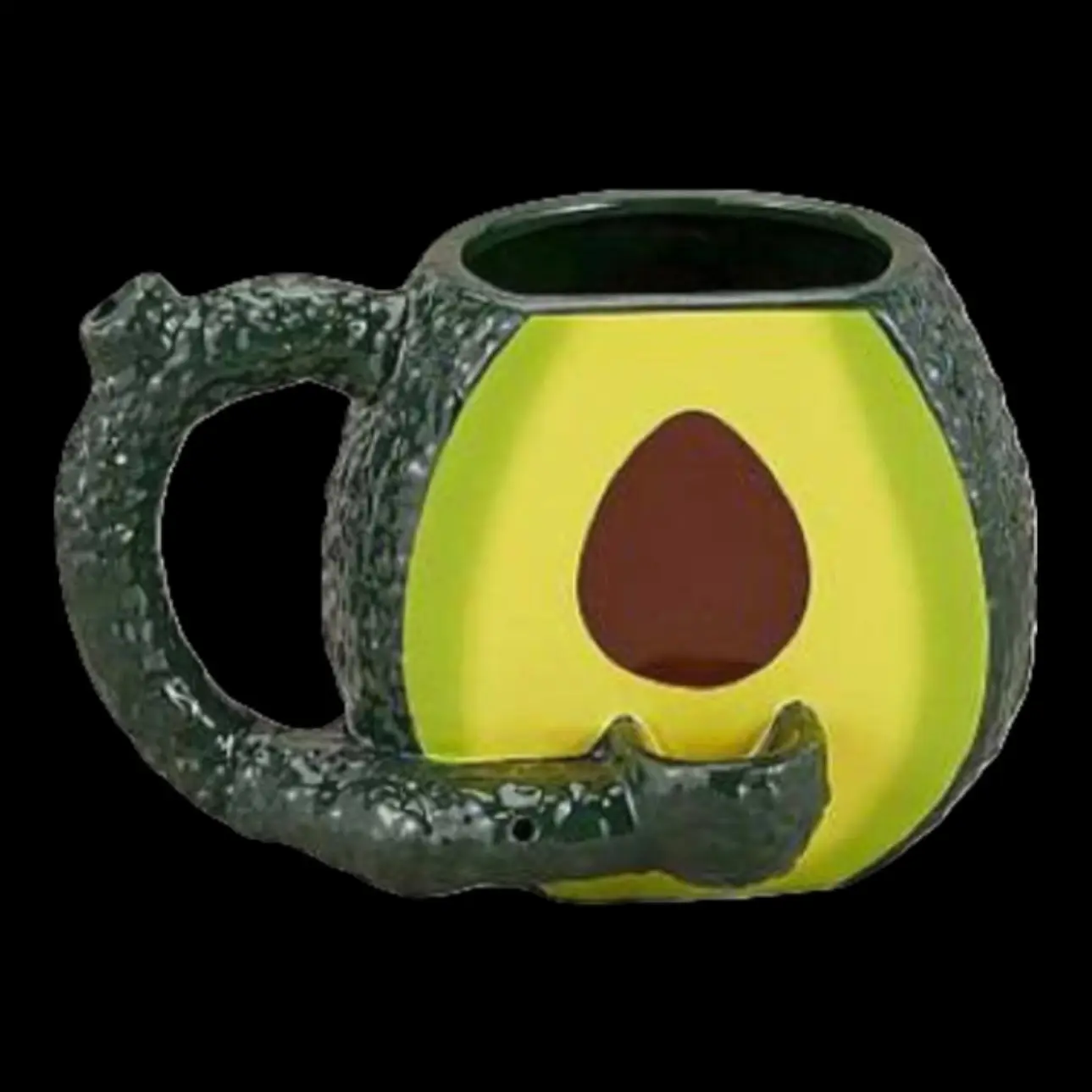 2 in 1 Coffee Drinkware Mug Avocado Reusable Cup Ceramic Reuse