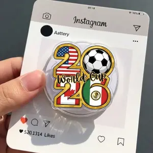 Ultimate Football Fan Accessory Expandable Phone Grip with North American Host Countries Logo