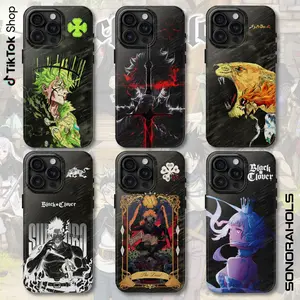 Yuno, Liebe, Mereoleona Vermillion, Yami Sukehiro,  Noelle Collection Phone Cover, Black Clover Asta Phone Case, Anime Shonen Spirit Magic Knights Grimoire Power For IP 17 Air Pro Max
