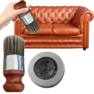 Leather care cream, Leather Repair, Furniture SalveBrush, Best Furniture Salve, Furniture Salve forWood Wooden Pad,Leather Care and Repair Cream with Boar Bristle Brush (1PC)