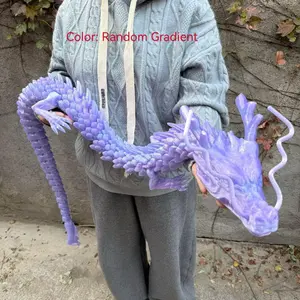 3D Printed 150cm Dragon Model, Giant Chinese Dragon Desktop Decoration, Desktop Statue, Unique Home Office Decor, Ornaments Decoration, Decorative Sculptures, Collectible Figurines, Perfect Holiday Gift, Valentine's Day Present