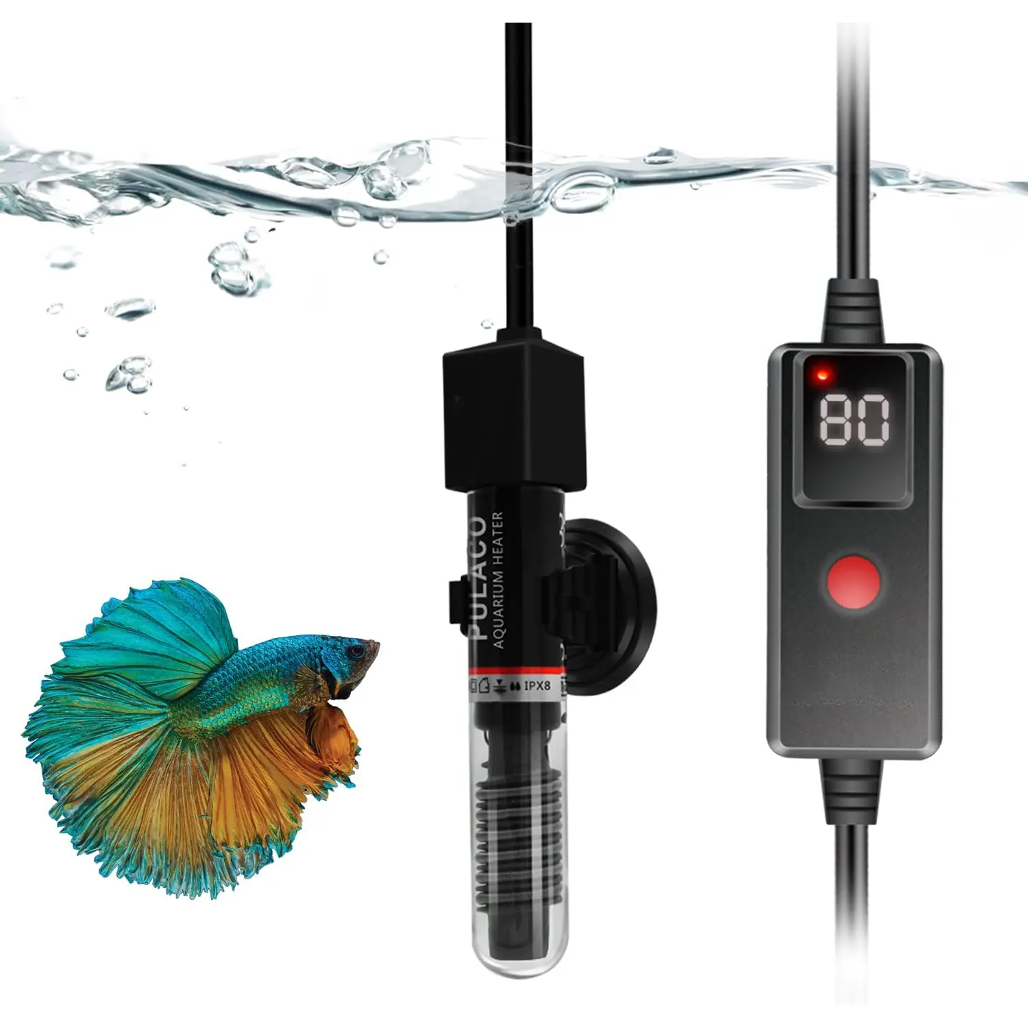 50 Watt Small Aquarium Betta Heater for 1-10 Gallon Tank