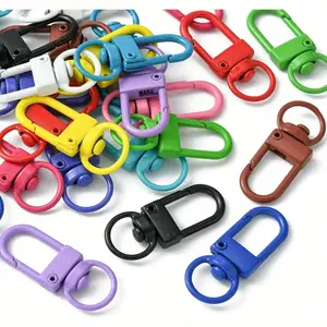 Set of 100 Durable Zinc Alloy Rotary Keychain Clips - Metal Door Clasps for DIY Crafts, Dog Collars,Bag Doll Hanging Buckles, Lanyard Swivel Snap Hooks,Heavy Duty Lobster Claw Clasps for Backpack Charms