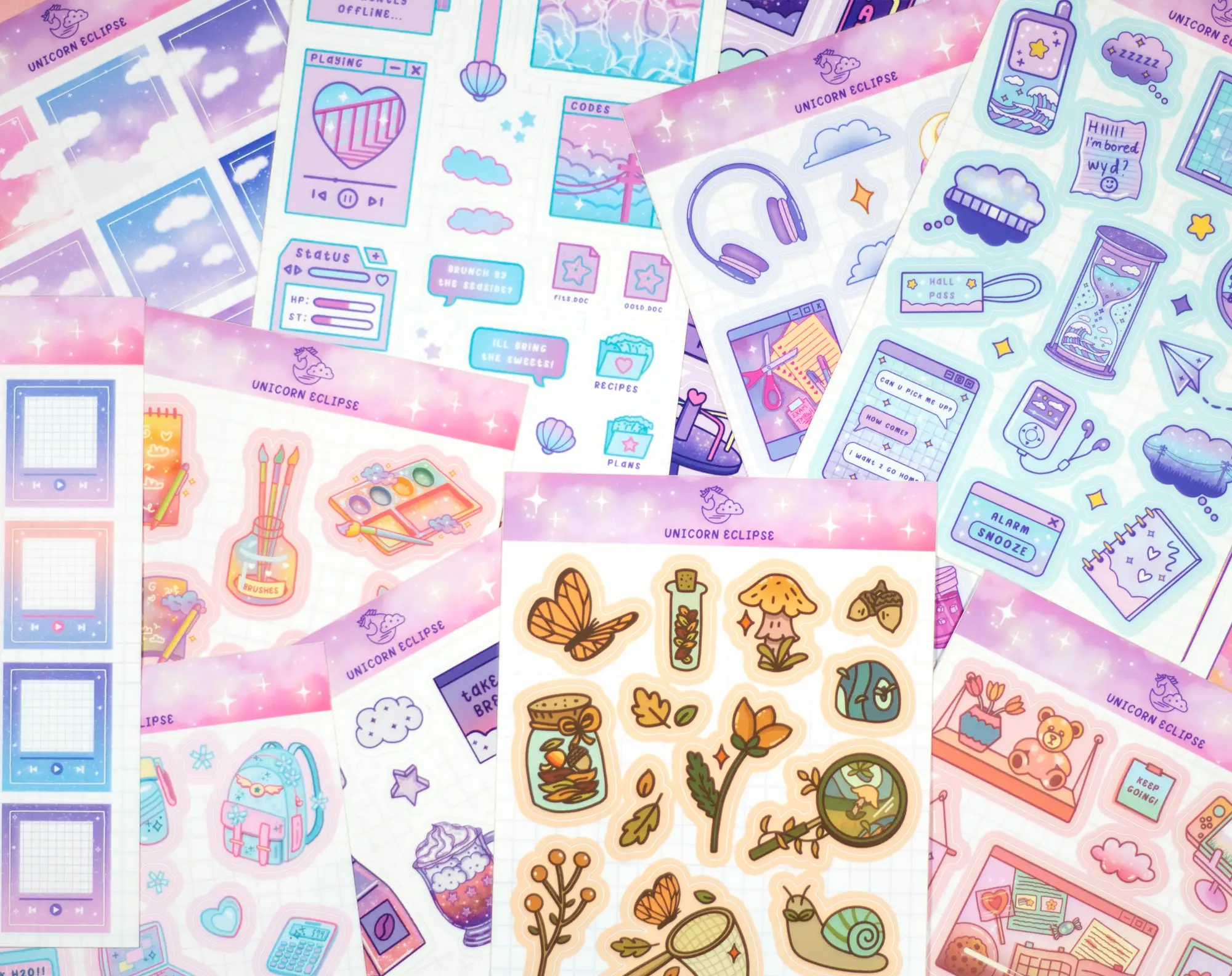 Decorative Sticker Sheets - Waterproof Paper with Unique Designs and High-Quality Print