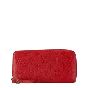 Pre-owned Louis Vuitton Calfskin Small Leather Goods Portefeuille Clemence Monogram Empreinte Long Wallet