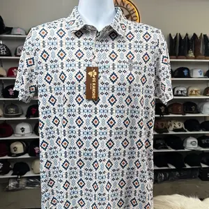 Polo Azteca Print - Men's Casual Short Sleeve Shirt