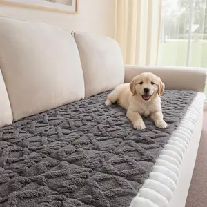 Inovaday Couch Cover for Sofa, Washable Non Slip Sofa Covers for 3 Cushion Couch Pet Friendly Fuzzy Durable Sofa Protector&Bed Mat for Dogs