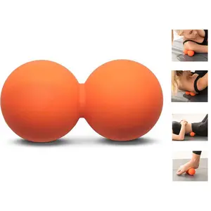 A solid yoga ball, silicone peanut ball, rehabilitation ball, double ball, one-piece fascia ball, foot sole muscle, cervical vertebrae relaxation, men's and women's home gym, company massage ball