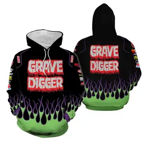 Get Ready to Dig Deep with Our Grave Digger 3D Hoodie - Shop Now!