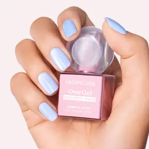 DASHING DIVA Silver Glitter Gel Nail Polish 10G Magnetic Finish with Magnet Tool for Manicure & Nail Art Cosmetic