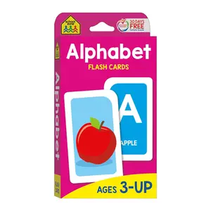 School Zone Alphabet Flash Cards - 56 Cards for Toddler, Preschool, Ages 3+ - Colorful and Fun Learning with Phonics for ABCs