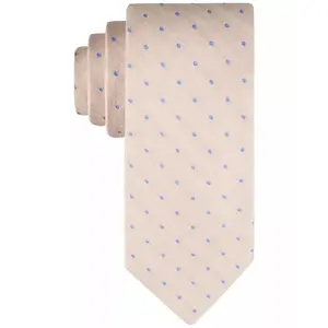 Tommy Hilfiger Mens Linen Dot Tie Taupe ONE SIZE