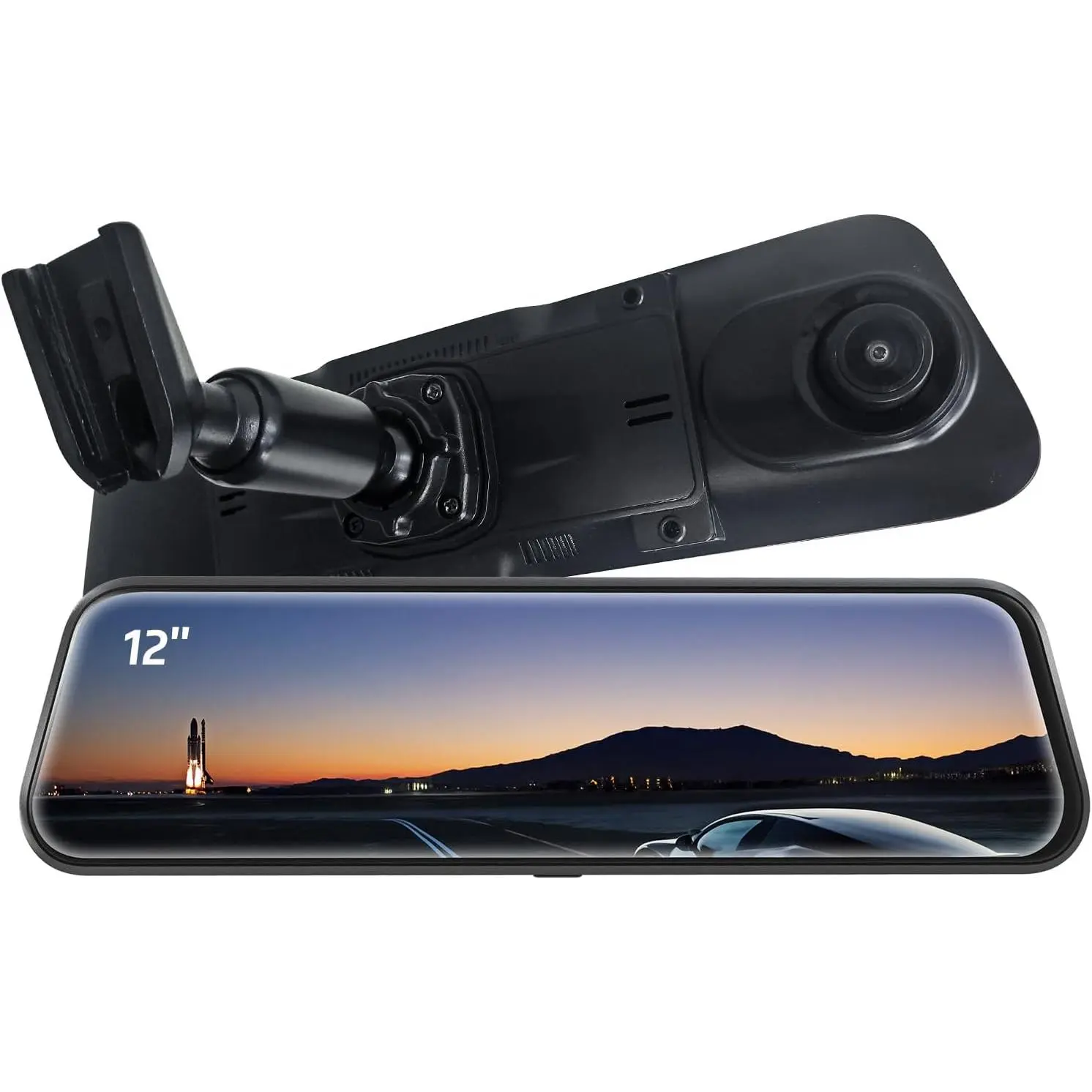 12'' Mirror Dash Cam Bracket Holder, Car Dashboard Mount Accessory, Auto Gadgets for S12 Series & P12 Pro - Incompatible with P12 Pro Max