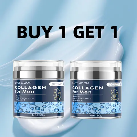 (BUY 1 GET 1) East Moon Men's Retinol Face Cream - Deep Moisturizing Collagen, Firming Effect, Anti-Aging, Fine Line Smoothing, Lifting, Hydrate, Moisture, Skin Repair, Post-Peel Care for All Skin Types Adults