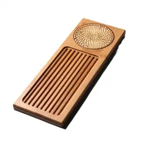 1PC Natural Bamboo Tray, Rectangular Japanese Style Bamboo Serving Tray, Bamboo Tea Tray, Fruit & Bread Plate, Hotel Tray