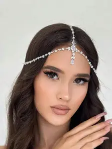 Trendy New Zircon Hair Chain Boho Style Simple Hair Accessory European Wedding Bridal Jewelry Fashion Versatile Design