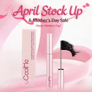 uCoolMe Lengthening and Curling Mascara 3D Eyelash Iron Mascara Black Long Lasting Waterproof 24 Hour Wear Natural Extension Thickening Effect Ultra Fine Volumizing Makeup Spring Glow-Up