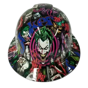 Chaos Clown Cards & Spirals - Custom Hydro Dipped Full Brim Hard Hat