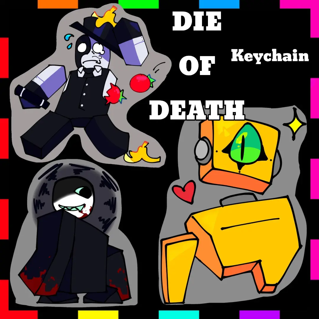 Roblox Die Of Death Keychains, Pursuer, Artful, Harken, DOD Roblox