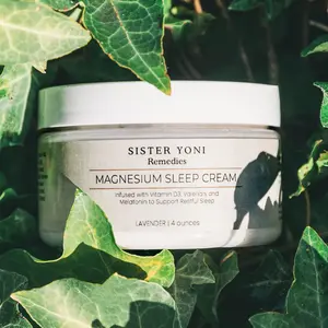 Sister Yoni's Magnesium Sleep Cream - Magnesium, Vitamin D3, Lavender & Herbal Blend for Supportive Sleep, Restless Legs & Relaxation Body Care Aloe