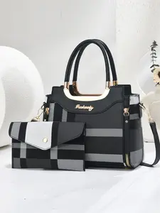Fashionable Plaid Retro Crossbody Bag, Multifunctional Large Capacity Shoulder Bag, Stylish Design, New Women's Handbag for Travel Shopping, PU Leather Bag
