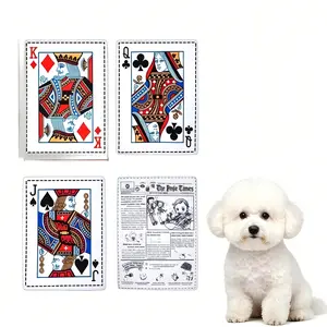 Trending Interactive Dog Toy with Crinkle Paper and Simulated Newspaper, Playing Cards Included, Durable Chew Toy for Corgi and Teddy Bear, Engaging Pet Play