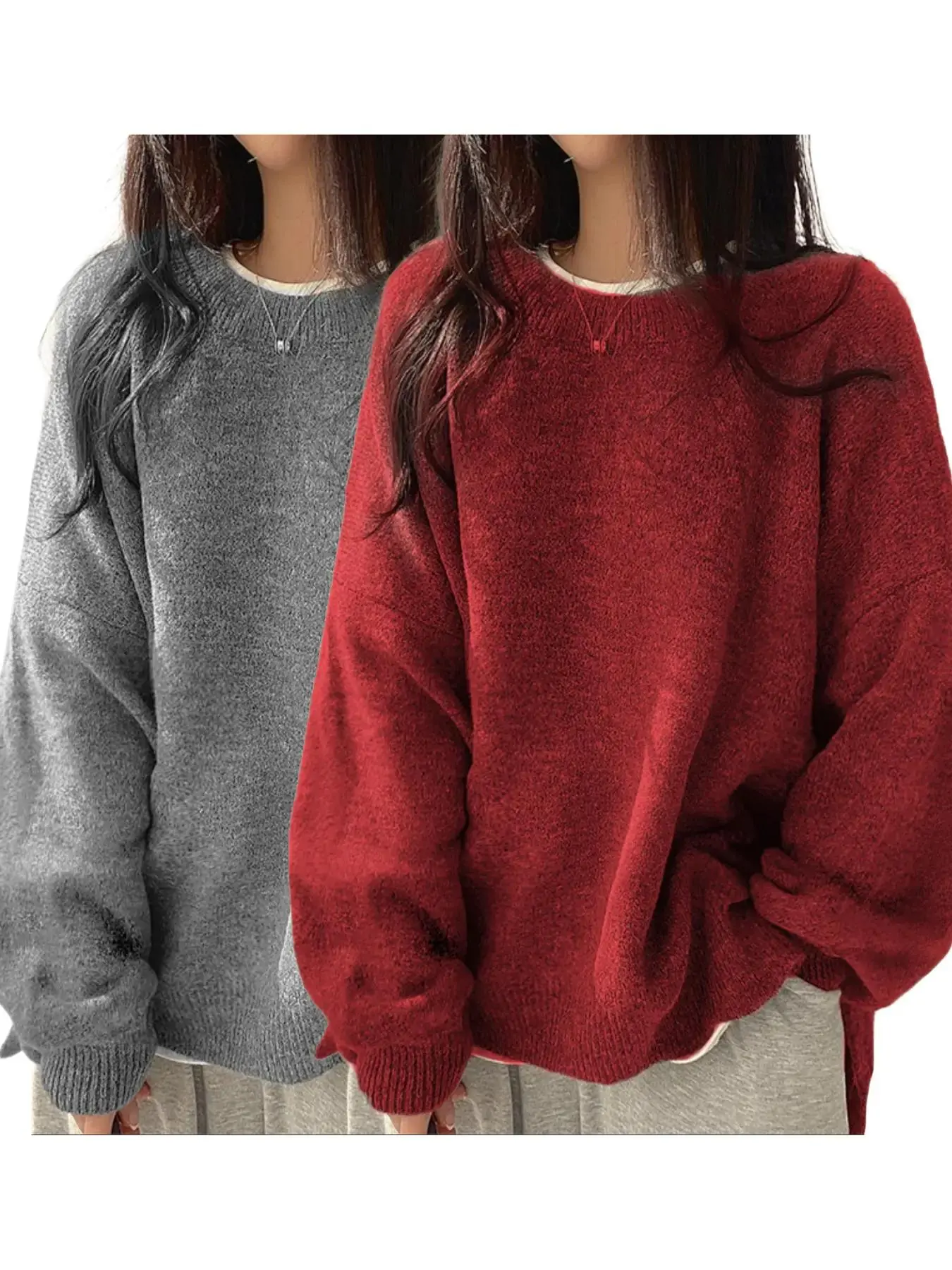 Dark Gray*1 pc+Burgundy*1 pc