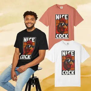 Rooster Sunglasses Meme Cock T-shirt | Funny Chicken Humorous Graphic Tee for Casual wear | Menswear and Womenswear |