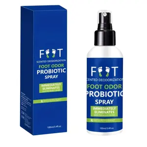 Foot Odor Probiotic Spray | Instant Shoe Deodorizer, Natural Peppermint Foot Spray for Stinky Feet, Shoes & Home Odor Elimination