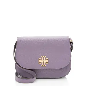 Pre-owned Tory Burch Leather Crossbody Bags Britten Saddle Small Crossbody