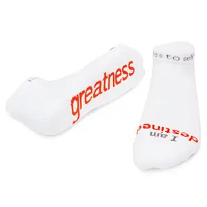 I am destined - greatness™ white low-cut socks