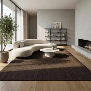 Non Slip Area Rugs ModernNeutral Washable Stain Resistant Living Room Bedroom Carpet Non Slip Foldable Large Soft Rug for Dining Room Kitchen Office Farmhouse Decor, Reddish Brown
