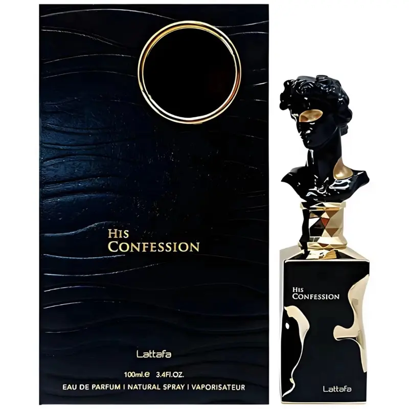 Lattafa His Confession for Men Eau de Parfum Spray, 3.4 Ounce / 100 Ml