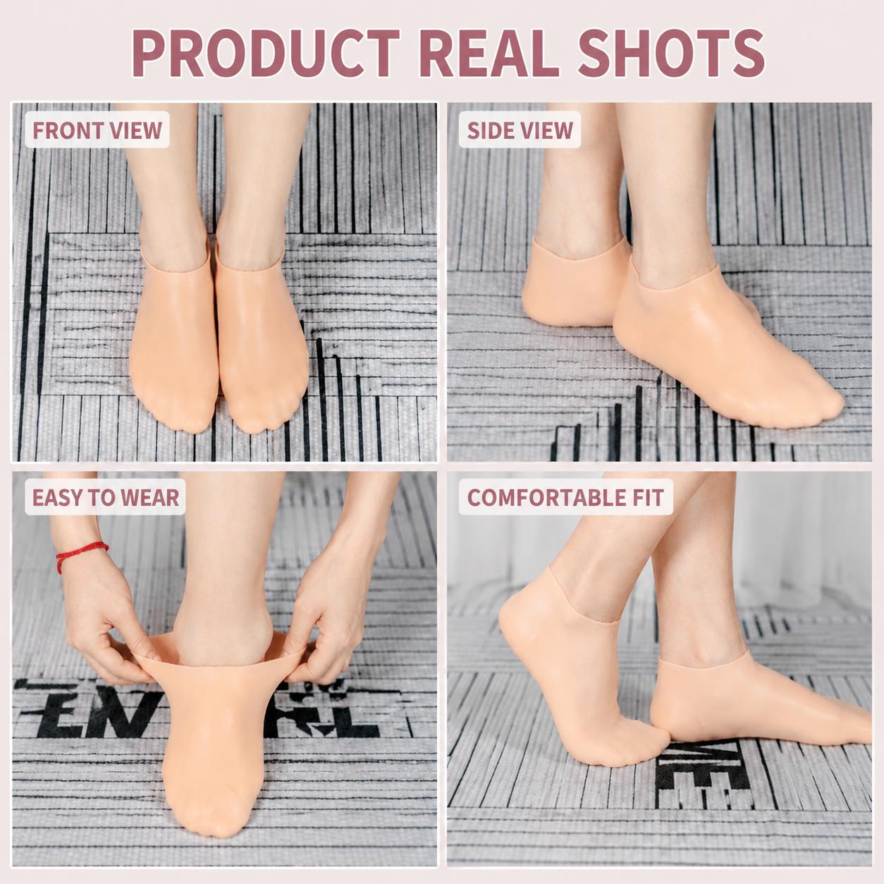 Moisturizing heel care socks