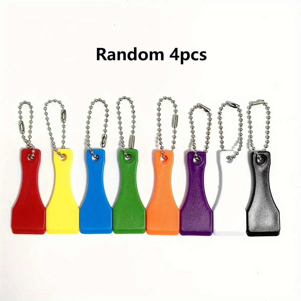 Random Color Lottery Scratcher Tool Keychain Pendant, 4 Counts Lottery Ticket Scratcher, Lottery Ticket Scratcher Tool Keychain, Lucky Gambler Gift, C
