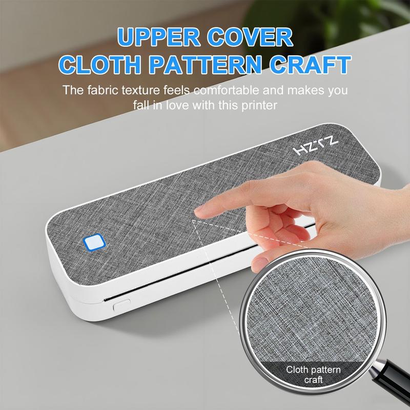 Wireless Thermal Portable Handheld Printer for Smartphones & Computers, Inkless Printing on 8.5'' X 11'' & A4 Paper, Ideal for Office Use