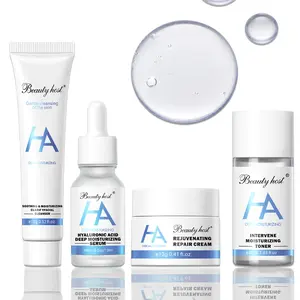 4 in 1 Hyaluronic Acid Set Water Milk Skin Care Moisturizing Daily Skin Care Travel Set. Relieves redness due to dryness in one week Hydrates and moisturizes-50% off+Free shipping over 2 pieces