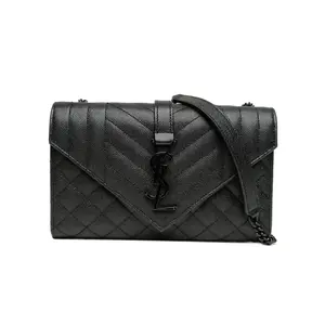 Pre-owned Yves Saint Laurent 【Alea】SAINT LAURENT Quilted Envelope Wallet P226055636