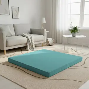 Zabuton Meditation Mat - Large Floor Pillow for Adults & Yoga Meditation Cushion - High Density Foam Floor Seating with Washable Cover, 31x31 Inch (Green)