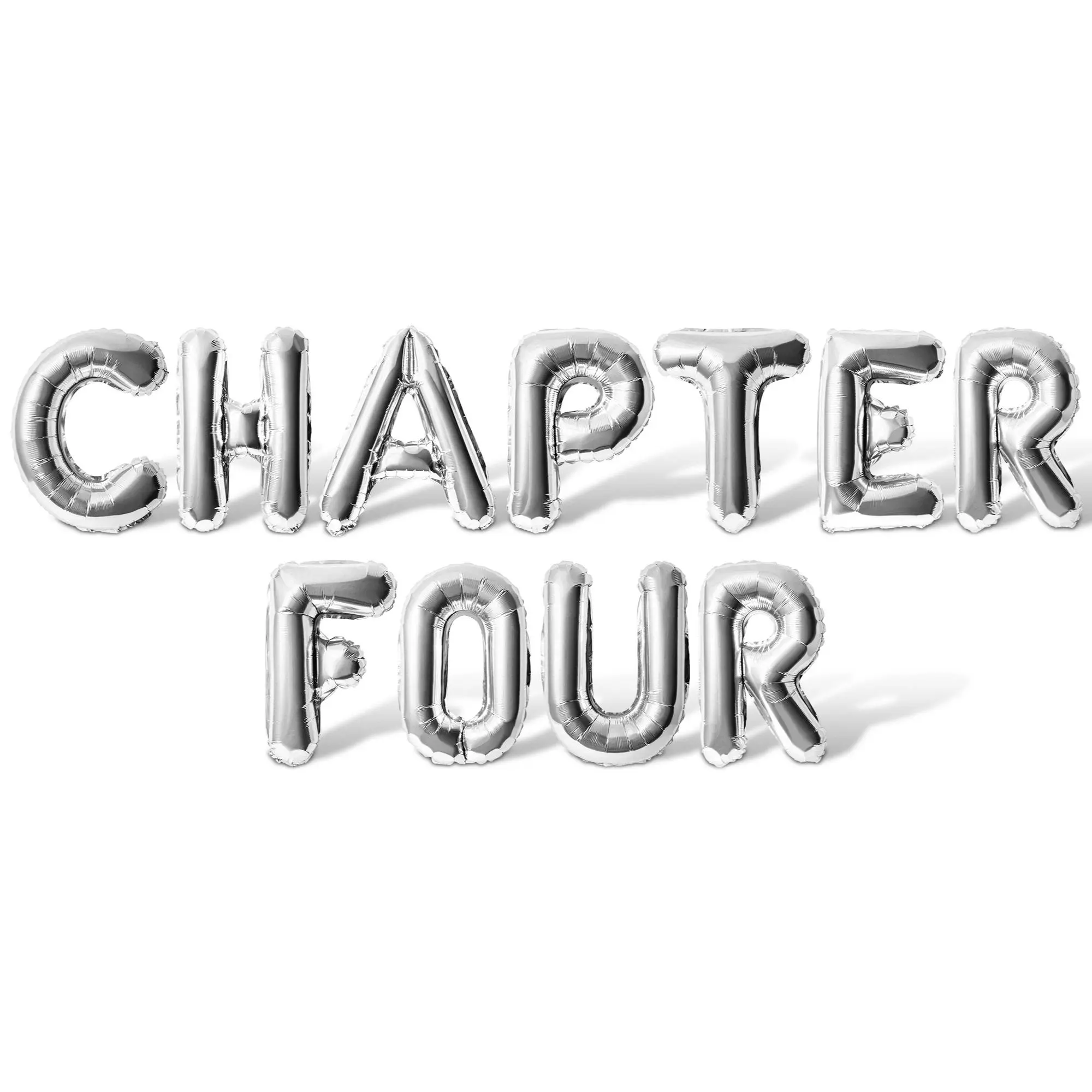 Letter Balloons - CHAPTER FOUR 16" Inch Alphabet Letters Foil Mylar Balloon Bachelorette Party Banner