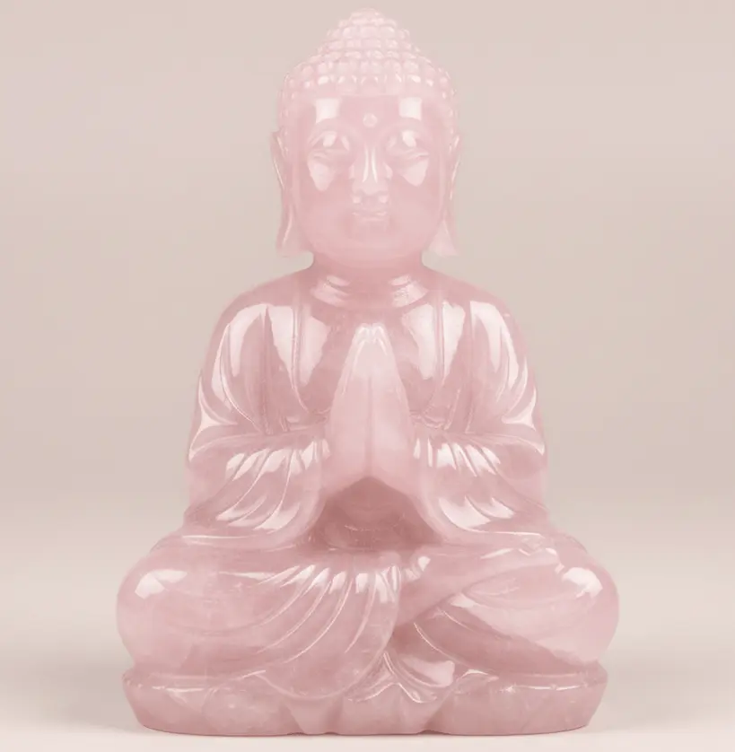 Praying Buddha Crystal Sculpture