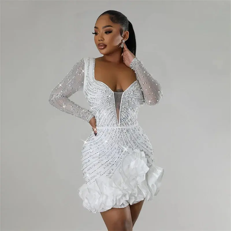 club mini dress TAYLOR DRESS - BOUCLE Luxury Tweed Mini Dress