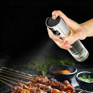 Glass Oil Spray Bottle, 1-Piece Kitchen Cooking Oil Sprayer Dispenser for Olive Oil, Barbecue, Grill, Camping and Picnic, Practical Kitchen Gadget