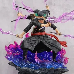 One Piece Zoro Nine-Blade Sword Figure, Three-Head Six-Arm Asura Collectible Display, Perfect Gift for Boys, Anime Fan Favorite