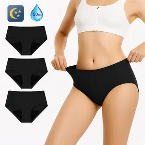 CARER Women's Menstrual Period Underwear for women heavy flow-50ml capacity, leak-proof, period products,comfortable and breathable, suitable for everyday wear. Panty Shorts Minimalist