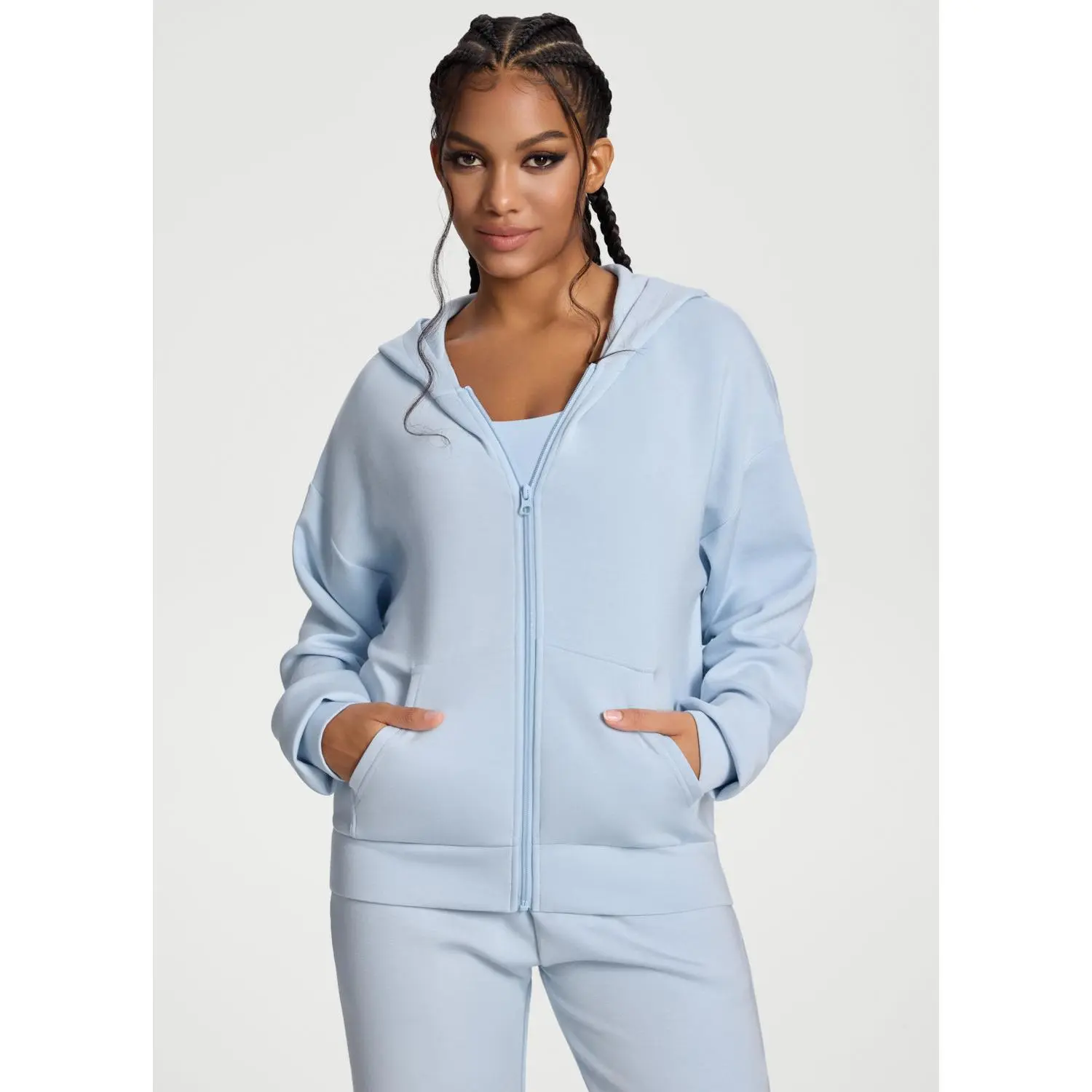 Oversized Zip-Up Hoodie - TikTok Shop