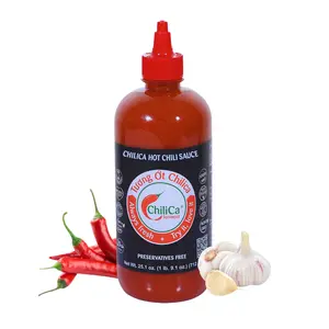 ChiliCa Hot Chili Sauce - 12 months Fermented Bird's Eye Chili - No Preservatives - Vegan, Non-GMO, Gluten Free - Sriracha Sauce -25.1oz
